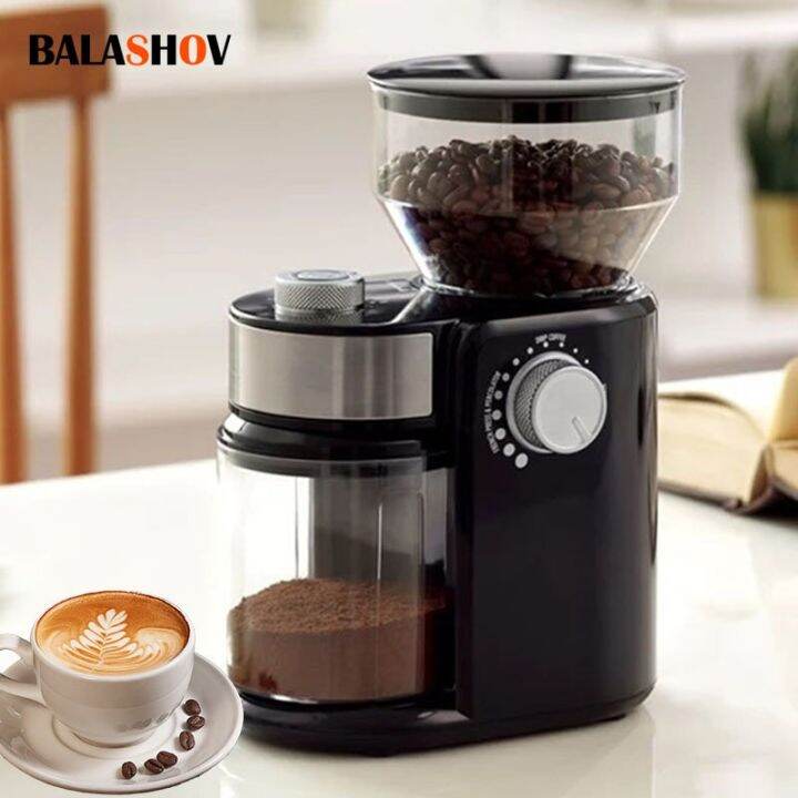 Electric coffee grinder 18 level adjustable burr grinder coffee bean
