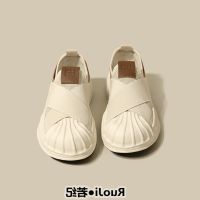 COD DSFGERERERER Womens White Shoes Thick-Soled Shell-Toed Canvas Casual Sneakers