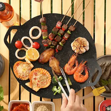 Non Stick Maifanshi Camping Grill Pan Korean Barbecue Plate New BBQ Grill  Pan Meat Pot Portable