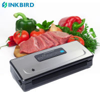 INKBIRD INK-VS02เครื่องซีลสูญญากาศ220V110V แห้งชื้นชีพจรกระป๋อง4โหมดปิดผนึกเครื่องตัดในตัวสำหรับการเก็บรักษาอาหาร