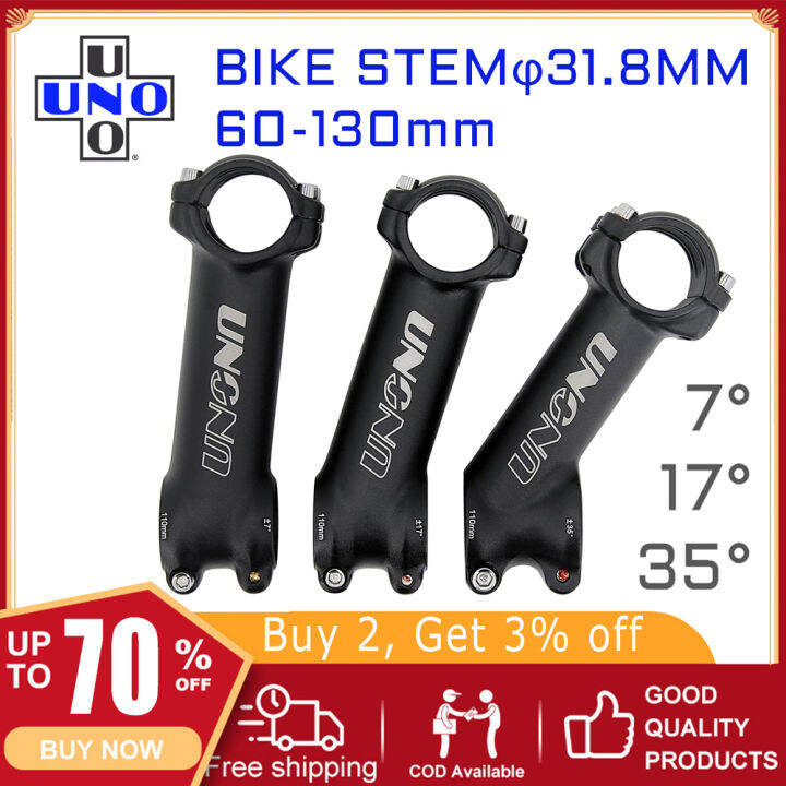 uno-stem-mtb-bike-stem-7-17-35องศา-ultralight-alu-stem-road-bicycle-stem-60-70-80-90-100-110-120-130mm-handlebar-stem-สำหรับ28-6mm-fork