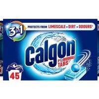 Calgon 3in1 (กล่อง 45 count) เม็ดล้างทำความสะอาดเครื่องซักผ้า