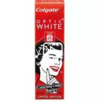 คอลเกตยาสีฟันออฟติคไวท์พลัสชายน์เรโทรแพ็ค 100กรัม Colgate Optic White Plus Shine Retro Pack Toothpaste 100g.