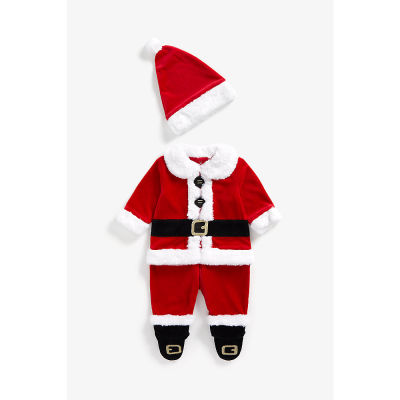 ชุดแฟนซี Mothercare festive santa all in one and hat set ZC365