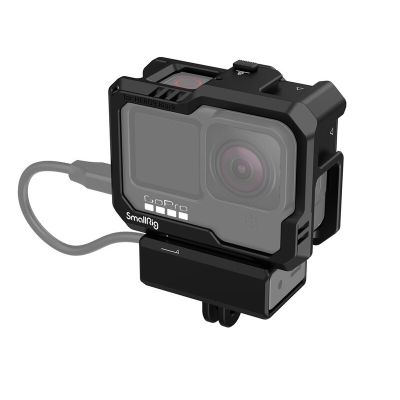 Smallrig เคส สําหรับ GoPro Hero 9/10/11 ชุดกรง Vlog กรงวิดีโอ เข้ากันได้กับอะแดปเตอร์ไมโครโฟน adapter