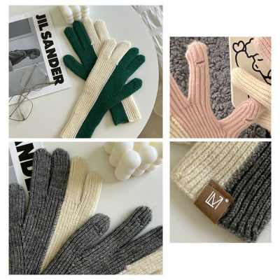 Split Finger Gloves Fashion Gloves Couple Gift Thick Warm Gloves Woolen Gloves Gloves Gloves Two Color Gloves