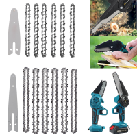 4 In6 Inch Chain And Guide Plate Set For Mini Chainsaw Replacement Cordless Electric Saw Chain Wood nch Cutting Sharp Chains