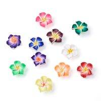 【CW】◈►◕  Polymer Clay Plumeria Beads for Jewelry Making 12mm 15mm 20mm 30mm