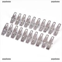 20Pcs Stainless Steel Clothes Pegs Laundry Metal Clamps Metal Hanging Pins Clip(gogohome)