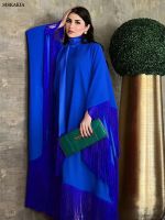 Abaya Jubah Rumbai Muslim Sederhana Untuk Mode Longgar Ukuran Besar Gaun Pesta Lengayap Sayap Kelear Kaftan Dubai Maroko