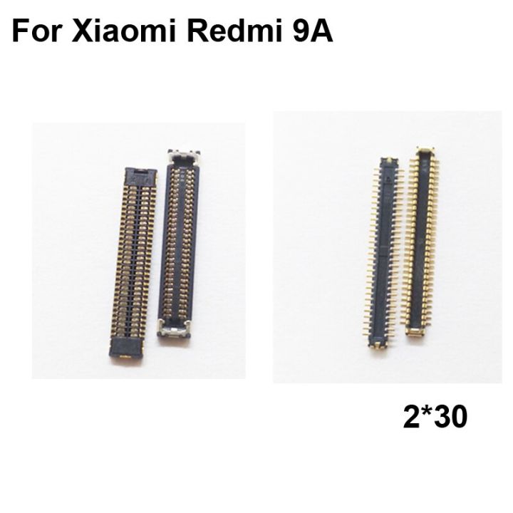 2ชิ้นหน้าจอแอลซีดี9a คอนเนคเตอร์ Fpc สำหรับ Xiaomi Redmi บนสายเคเบิลงอได้เมนบอร์ดเมนบอร์ดสำหรับ Xiao Mi Redmi 9 A