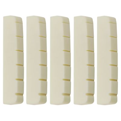 ；‘【； 2/4/5Pcs 43Mm Six String Buffalo Electric Guitar Bone Bridge Nut For LP Electric Guitars Replacement Parts Musical Instrument