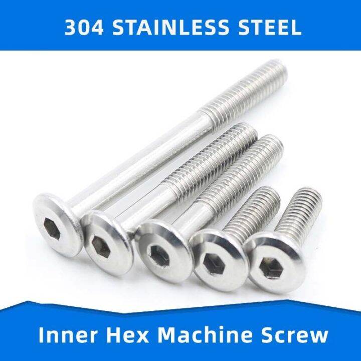 304-stainless-steel-flat-bevel-hexagon-socket-machine-screw-bolt-inner-hex-screws-fastening-nail-m8-m10-m12-nails-screws-fasteners