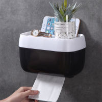 Transparent Roll Paper Toilet Paper Holder Tissue Accessories Rack Holders Wall Mount Kitchen Bathroom Accessories Self Adhesive