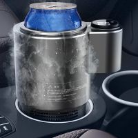 2 In 1 Car Heating Cooling Cup For Coffee Milk Drinks Electric Beverage Warmer Cooler Holder Travel Mini Car Refrigerator Q1D6