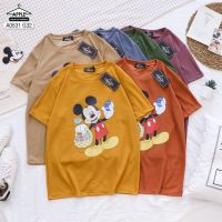 Liptun Shop เสื้อยืดมิกกี้เมาส์ วินเทจ Mickey Mouse ทรงเสื้อ UNISEX ลายน่ารัก เสื้อฟรีไซส์ เนื้อผ้าโปโล  สินค้าพร้อมส่ง