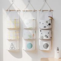 3-Pockets Wardrobe Storage Hanging Bag 2022 New Bathroom Cosmetics Storage Organizer Wall Hanging Sundries Storage Bags Pouch