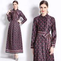 Womens Dress New Fashion Spring/Summer New  High Class  Dress Print  Maxi Dress