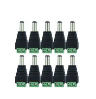 10 Pcs 12V 2.1 x 5.5mm DC Power Male Female Plug Jack Adapter Connector Plug for CCTV single color LED Light  Wires Leads Adapters