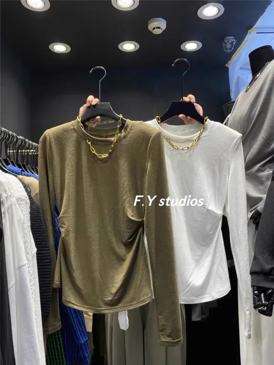 𝙁.𝙔 𝙨𝙩𝙪𝙙𝙞𝙤𝙨 🌸(พร้อมส่ง‼️)🌸NO.229 เสื้อยืดแขนยาว คอกลม เข้ารูป แฟชั่นการ ...