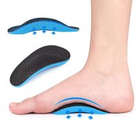 [Fashion goods060]1 PairSportInsoles Flat Arch Support Half Pad ด้านในด้านนอกแปดรูป Orthopedic Foot Pad ผู้ชายผู้หญิงรองเท้า Insoles