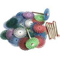 64Pcs นิ้ว Radial Bristle Disc แปรงขัด3และ2.35มม. Shank รายละเอียดล้อขัดสำหรับเครื่องมือโรตารี่ Accessories