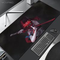 Samurai Deskmt Gaming Mouse Pad Katana Mausepad Sakura Carpet Black Mousepads 700 900 800 Gamer Desk Accessories Pc Kawa