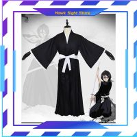 Hawk Sight Store Bleach Shinigami Ichigo Rukia Renji Kendo การแต่งกายคอสเพลย์ Kimono สีดำ