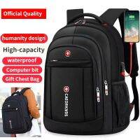 Large Capacity Backpack Mens Laptop Backpack Oxford Cloth Waterproof USB Charging Travel Backpack Leisure Business Backpack