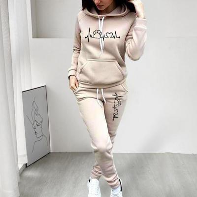 Casual Tracksuit Women Two Piece Suit Female Hoodies and Pants Set Outfits Womens Clothing Autumn Winter Sport Sweatshirts Suit