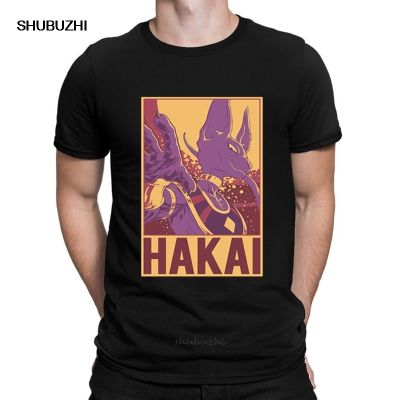 เสื้อยืดโอเวอร์ไซส์เสื้อยืดแขนสั้นลําลอง คอกลม ผ้าฝ้าย พิมพ์ลาย LYZH Beerus Hakai แฟชั่นฤดูร้อน สําหรับผู้ชายS-4XL  QW7J