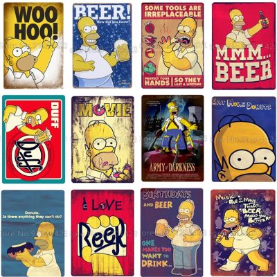 【YF】✸  The Beer Metal Signs Cartoon Movie Tin Plaque Alcohol Plates for Bar Pub