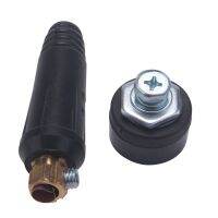 1 Set of Black European Style Electric Welding Machine Cable Connector DKJ Quick Connector Plug Socket