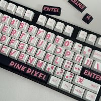 คำสีชมพู Keycaps ชุด132 Key PBT Keycap Ergonomic น่ารัก Key Cap สำหรับ Mx Cherry Profile Gateron Switch ชุดแป้นพิมพ์เครื่องกล