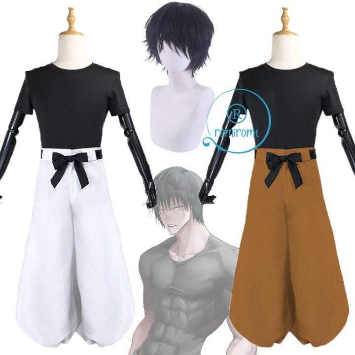 Jujutsu Kaisen Anime Cosplay Costume Toji Fushiguro Uniform Black Top ...