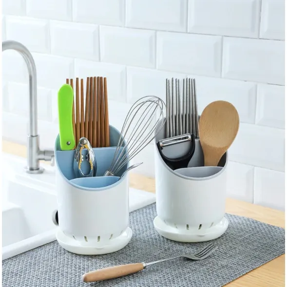 Cutlery Storage Holder Plastic Drainer Drain Containers Drying Rack ...