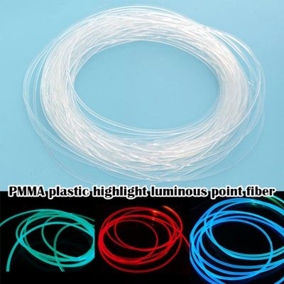 Long 1m Pmma Side Glow Optic Fiber Cable 1.5mm2mm3mm Diameter For Car Led Lights Bright Light Guide Strip Whole Body Fiber