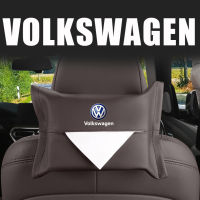 Volkswagen กล่องกระดาษทิชชู่หนัง PU ใส่รถกระดาษแบบแขวนหลัง,กล่องใส่กระดาษทิชชู่สำหรับ VOLKSWAGEN JETTA GOLF PASSAT ID3 ID4 TAIGO โปโล TIGUAN