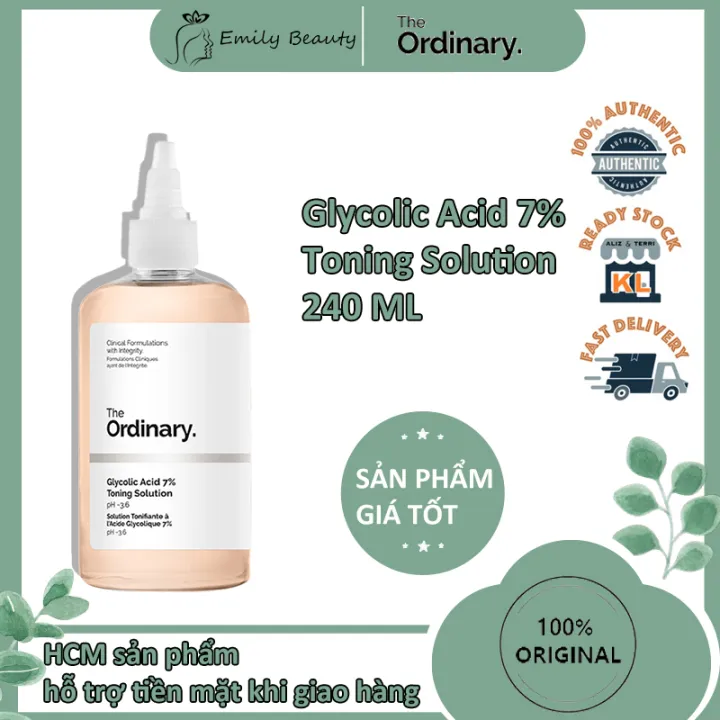 [hcm] Nước Hoa Hồng Tẩy Da Chết Aha The Ordinary Glycolic Acid 7