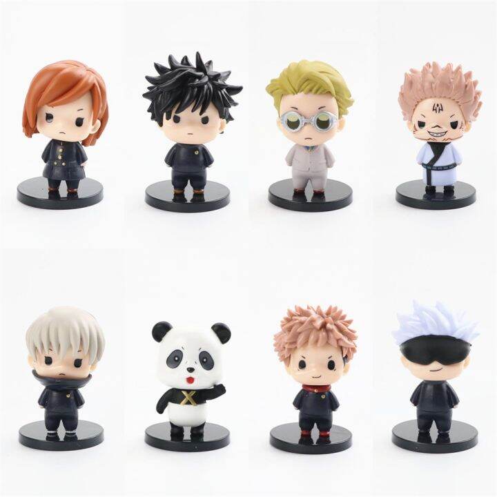 ELEGANT 8PcsSet Jujutsu Kaisen Action Figures Cute Q Version Anime ...