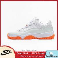 Hot Sale 【Original】 ΝΙΚΕ W- m- n- s- Ar* J0dan* 11 R Fashion Basketball Shoes Men And Women Sports Shoes White Orange