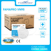 THÙNG 50 HỘP khẩu trang y tế 4 lớp Famapro VN95 N95 màu trắng 10 cái Hộp