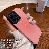 iphone case Apple ดัดแปลงเครื่อง XR modified 13Pro ultimate version สีชมพูลายไม้จิ้มฟันรัก xr modified 14Pro ultimate เคสโทรศัพท์มือถือ