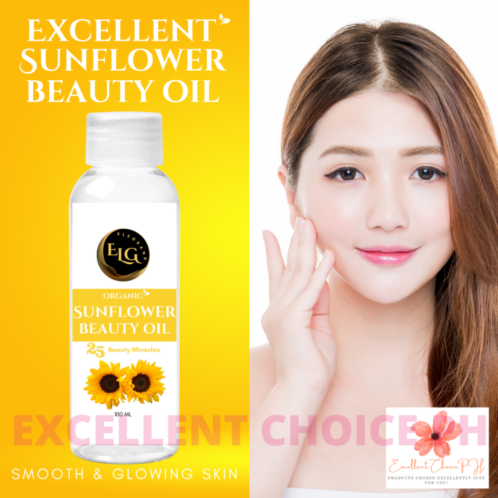 Premium Sunflower Seed Beauty Oil for Hair, Eye, Eyebrows, Underarms