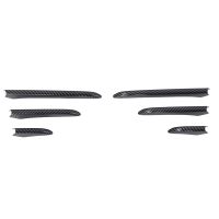 6Pcs Carbon Fiber Car Front Bumper Fog Light Eyebrow Strip Cover Trim for ID.4X ID4X 2022