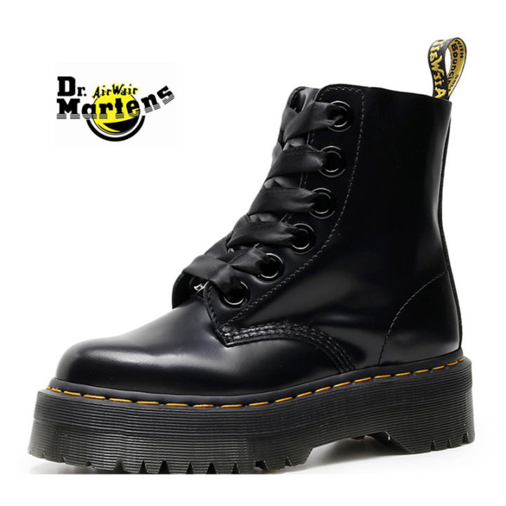 doc-dr-martens-air-wair-1460-มาร์ตินบู๊ทส์-6-ตารองเท้าแพลตฟอร์มหนังแท้นางแบบคู่รักรองเท้าทำงานunisex