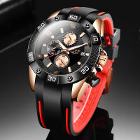 LIGE 2020 New Fashion Men Watches with Silicone Strap Top nd Luxury Sport Chronograph Male Quartz Watch Men Relogio Masculino