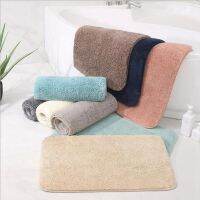 Plush Thickened Toilet Floor Mat Modern Simple Solid Color Kitchen Door Mat Silica Gel Non-slip Absorbent Cars For Bathroom