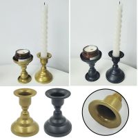 Dual-use Candlestick Candle Holders Iron Geometric Home Decoration Golden Wrought Creative Mini Retro Candle Stick Stand