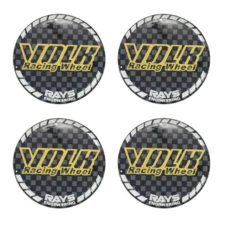 สติ๊กเกอร์ติดดุมล้อ-สติ๊กเกอร์เรซินโลโก้-ล้อแม็ก-rays-volk-racing-wheel-ขนาด-50mm-1-ชุดมี-4-ชิ้น